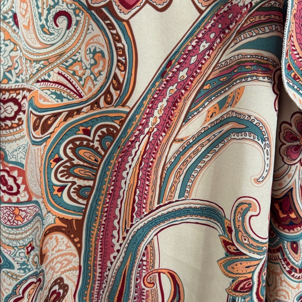 SHEIN curve Paisley Print Sleeveless Dress size 1X boho summer - Picture 5 of 5